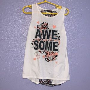 Miss Majesty white awesome leopard print sleeveless blouse